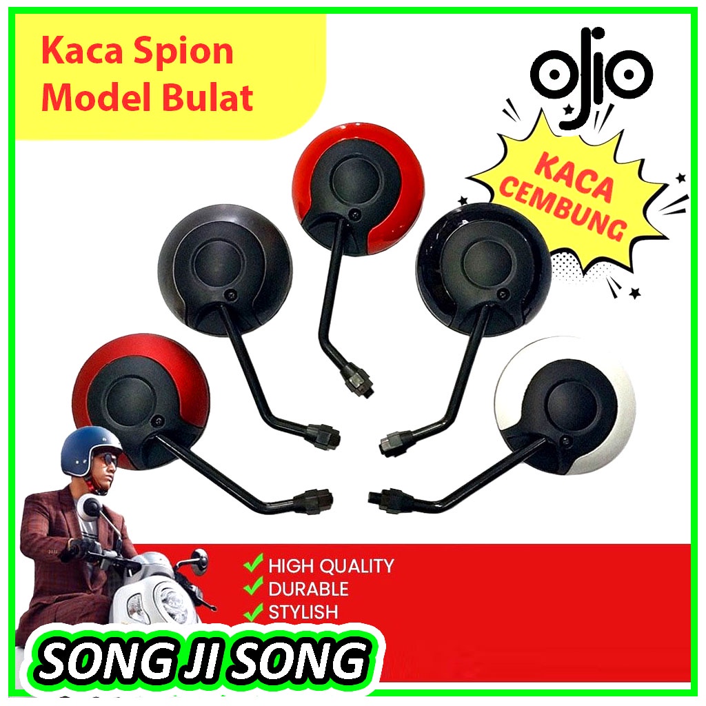 Jual Kaca Spion Motor Bulat Standar Yamaha Honda Spion Bulat Retro