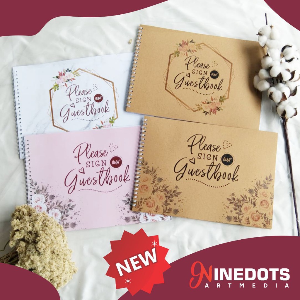 Jual Buku Tamu Pernikahan Wedding Guest Book Ready Stock Siap Kirim Shopee Indonesia 0864