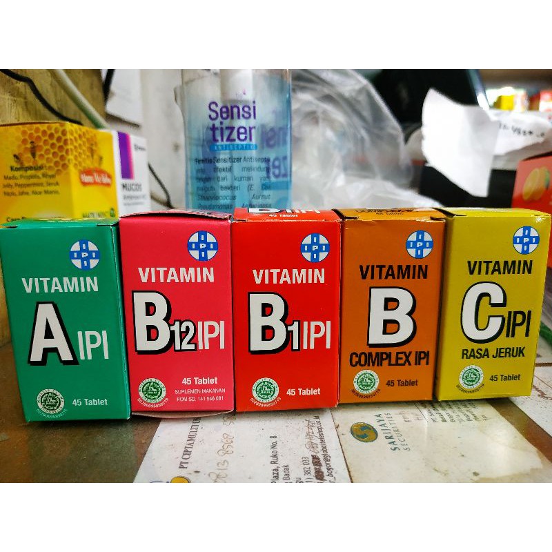 Jual Macam Macam Vitamin Dari Ipi A,b12,b1,b Complek Dan Vitamin Ipi ...