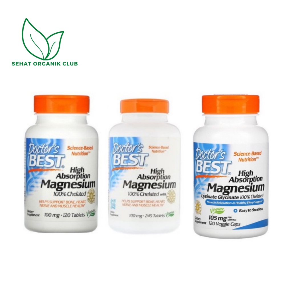 Jual Doctor's Best High Absorption Magnesium 100% Chelated With Albion ...