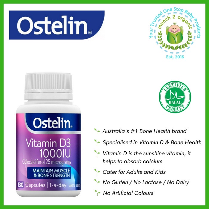 Jual ROMAN OSTELIN VITAMIN D3 1000IU 130S Shopee Indonesia