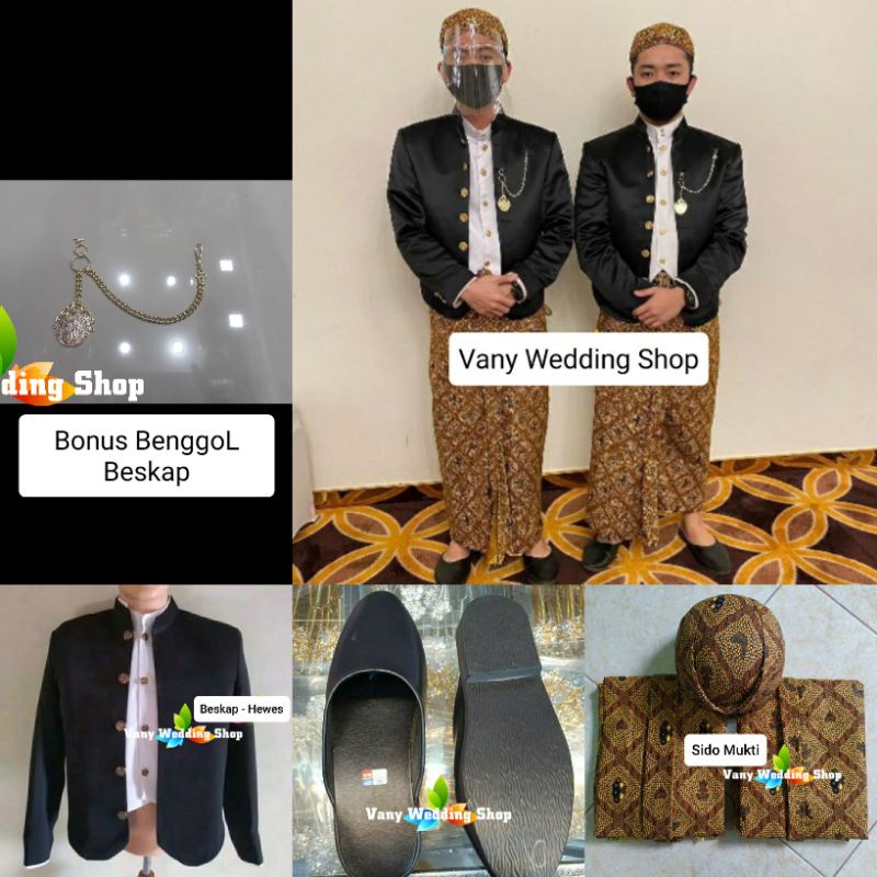 Jual Full Set Baju Pager Bagus Beskap Hewes Bonus Benggol Beskap