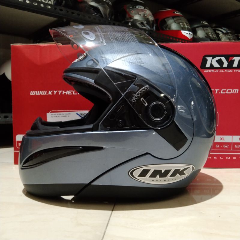 Jual HELM INK MODULAR(TOP GAN) ALLGREY MULTI FUNGSI | Shopee Indonesia
