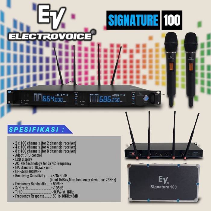 Jual Mic Wireless Electrovoice Signature100 Original Microphone Genggam ...