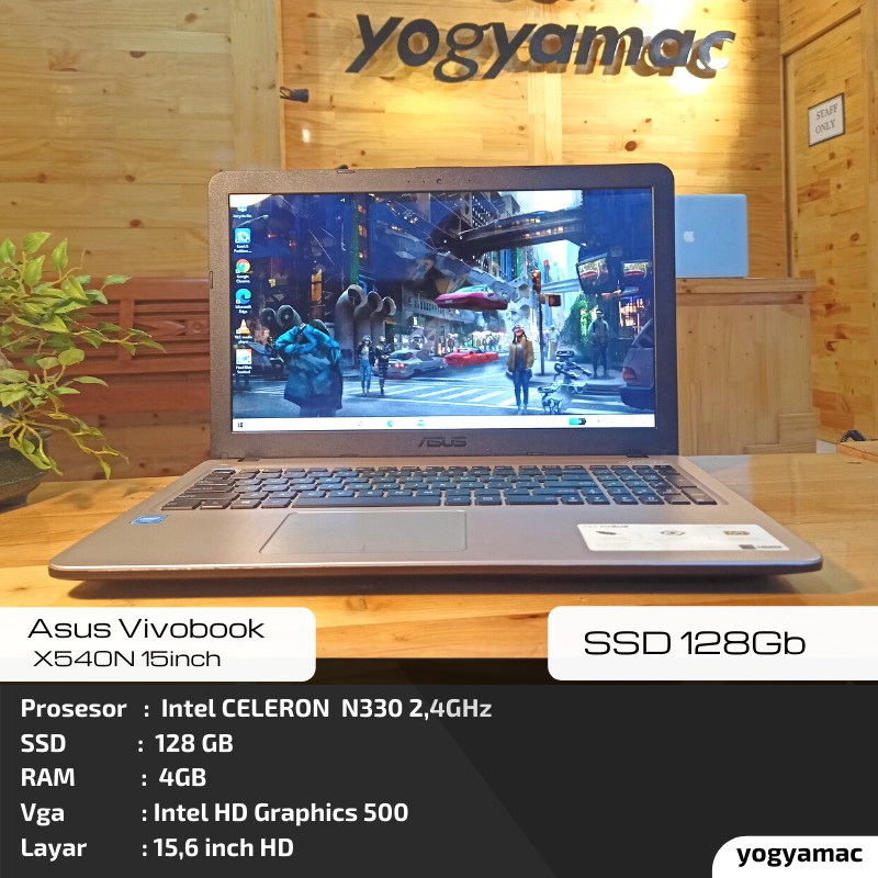 Jual Asus Vivobook X540N Intel Celeron N3350 RAM 4GB SSD 128gb mulus