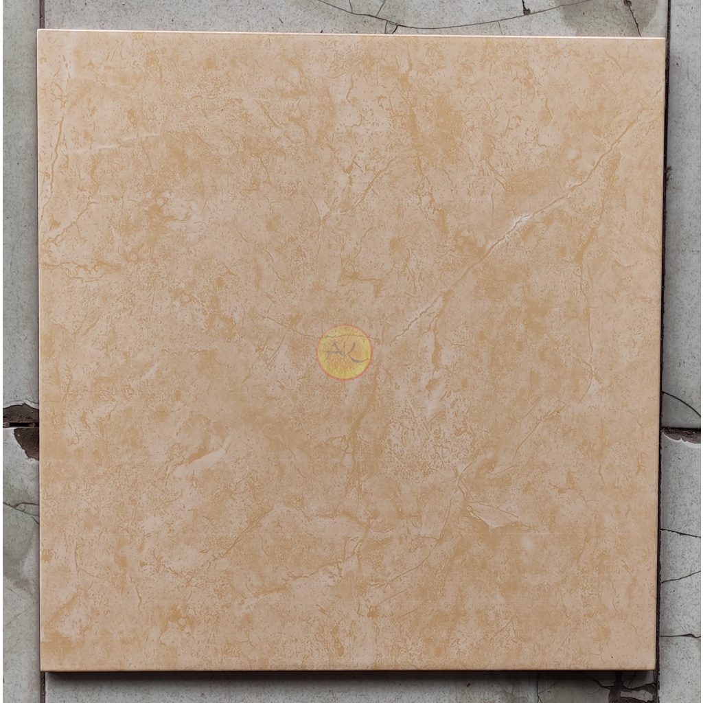Jual Keramik Lantai Ruangan Motif Marmer Glossy 40x40 Horison Beige