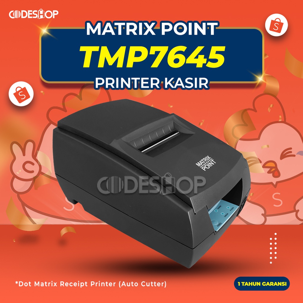 Jual Printer Kasir Dot Matrix Point Tm P7645 Auto Cutter 83mm Shopee Indonesia 2570