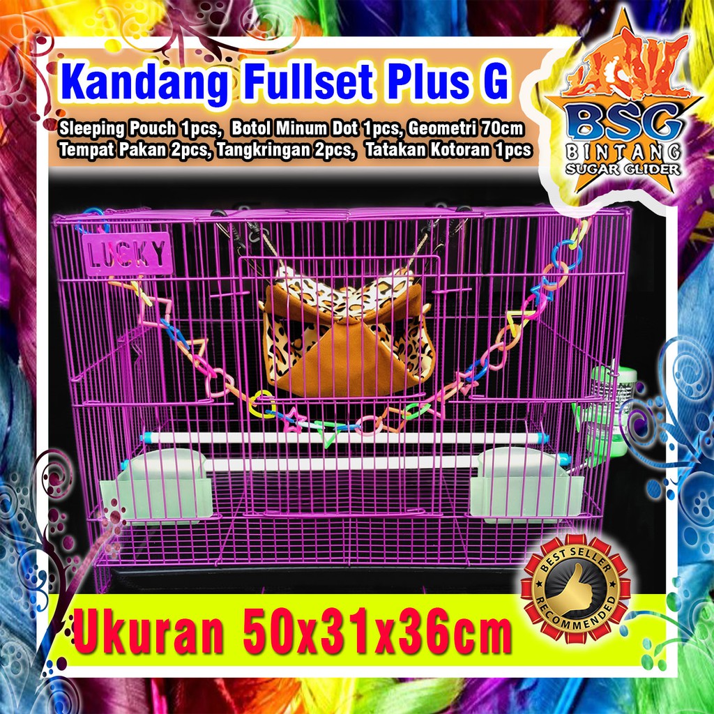 Jual Kandang Sugar Glider Fullset Kelinci Burung Hamster Hewan Paket Fullset Plus G