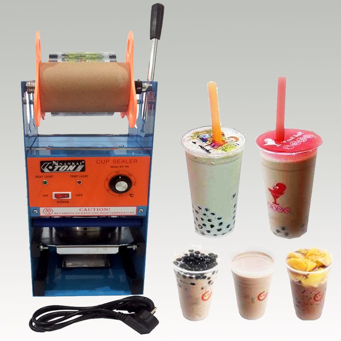 Jual Mesin Press Gelas Minuman Teh Poci Cup Sealer Double Thunder Eton Dt 8 Dt8 Cocok 0372