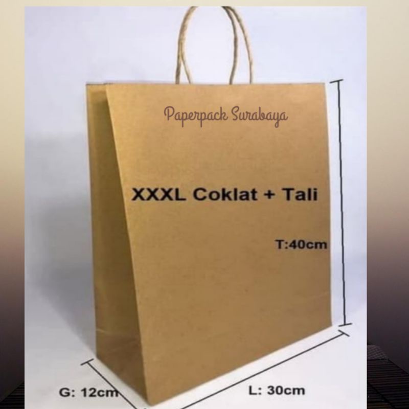 Jual Paperbag Dengan Tali Ukuran Xxxl X X Cm Shopee Indonesia