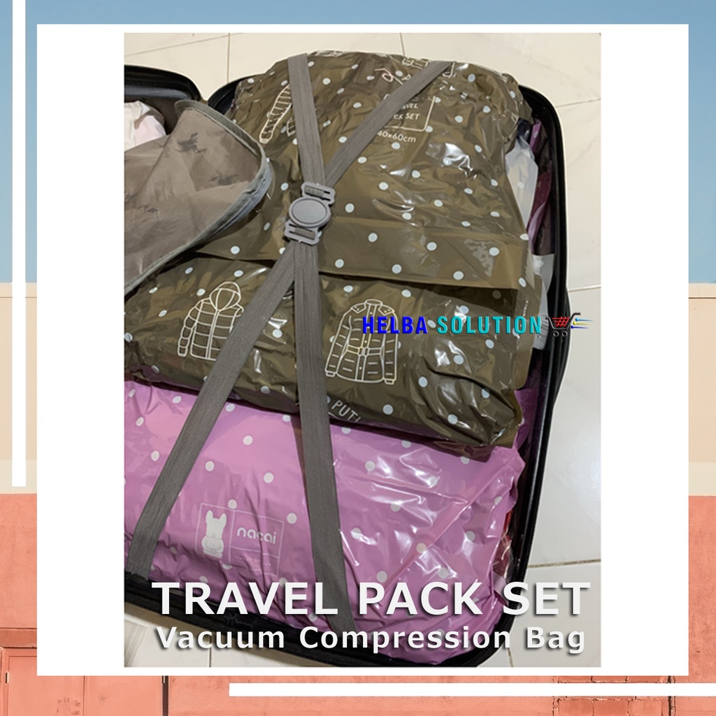 Jual Travel Pack SET Plastik Vakum Pakaian Kedap Udara Vacuum Bag