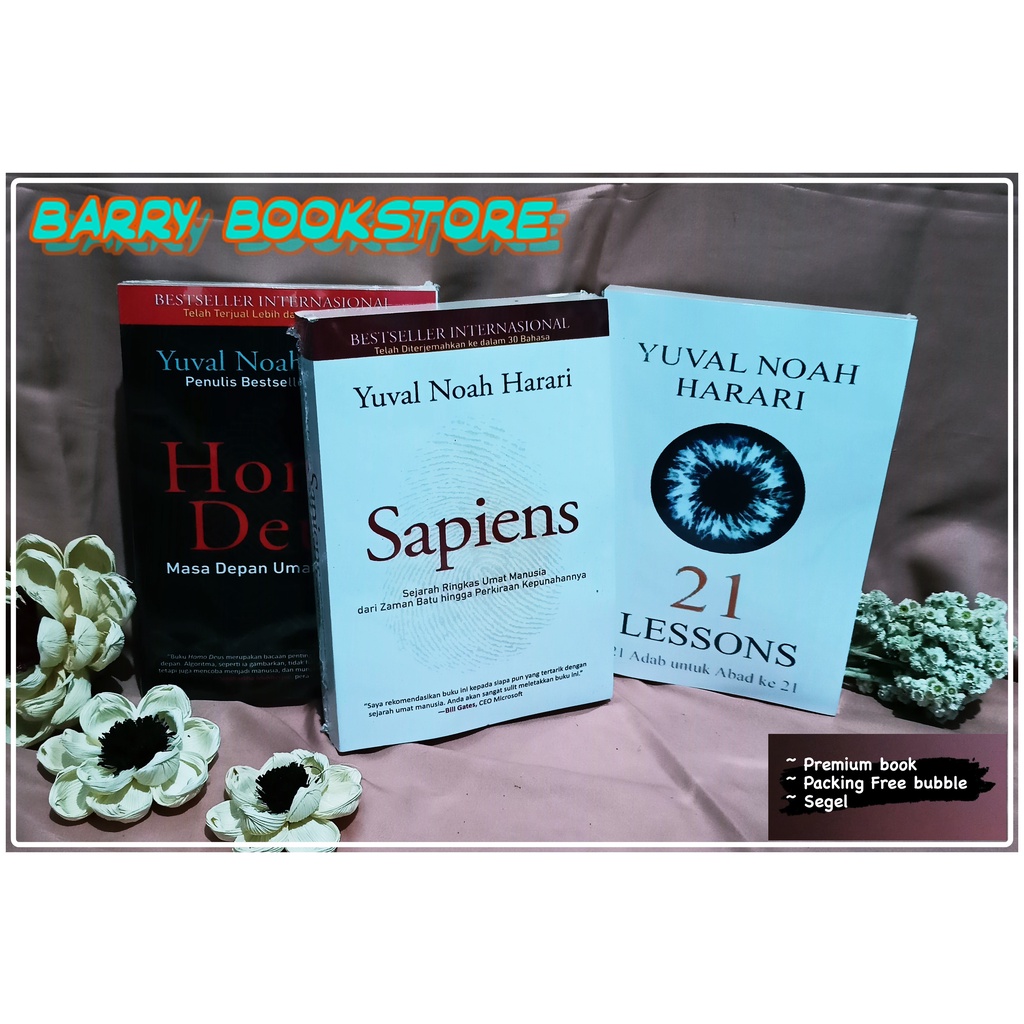 Jual Paket Buku Yuval Noah Harari - Sapiens Homo deus 21 Lessons ...