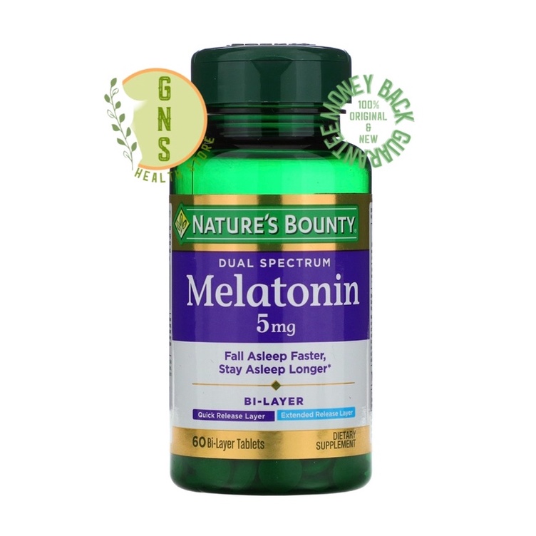 Jual Nature's Natures Nature Bounty Dual Spectrum Melatonin 5 mg 5mg ...