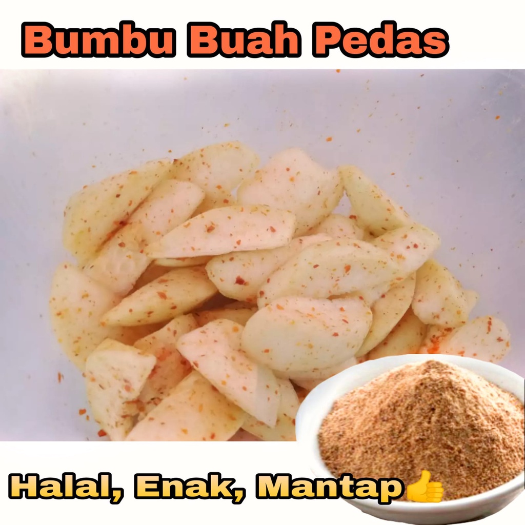 Jual Bumbu Buah Pedas Kg Jual Bubuk Rujak Jambu Kristal Pedas