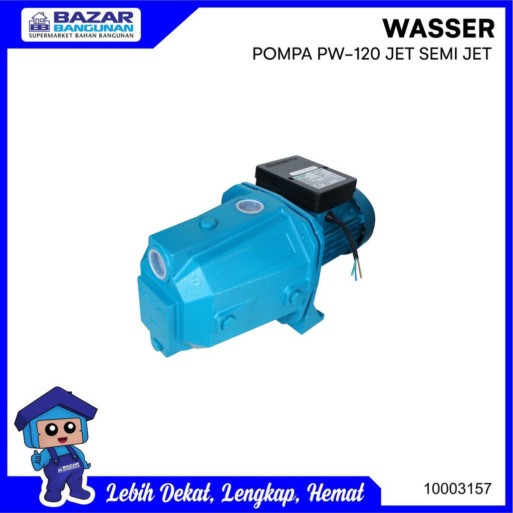 Jual Wasser Pompa Air Semi Jet Pump Jetpump Sumur Dangkal Pw 120