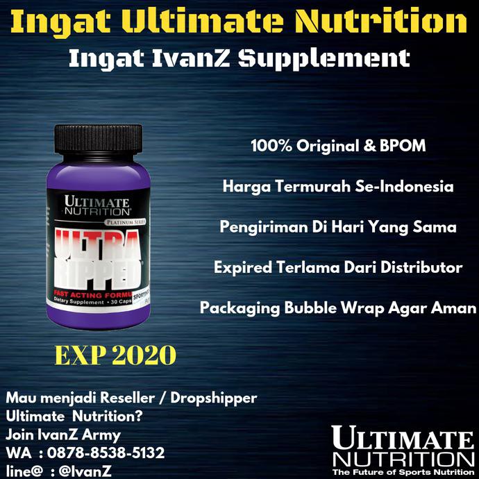 Jual ULTRA RIPPED Fast Acting Formula, 30 Caps - Ultimate Nutrition ...