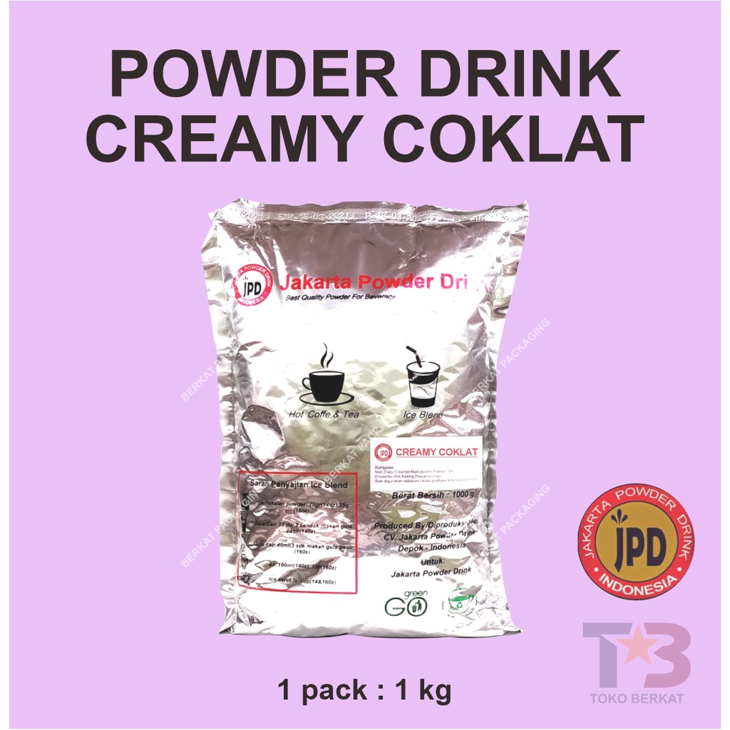 Jual JAKARTA POWDER DRINK CREAMY COKLAT 1 KG/JPD RASA/MINUMAN SERBUK ...