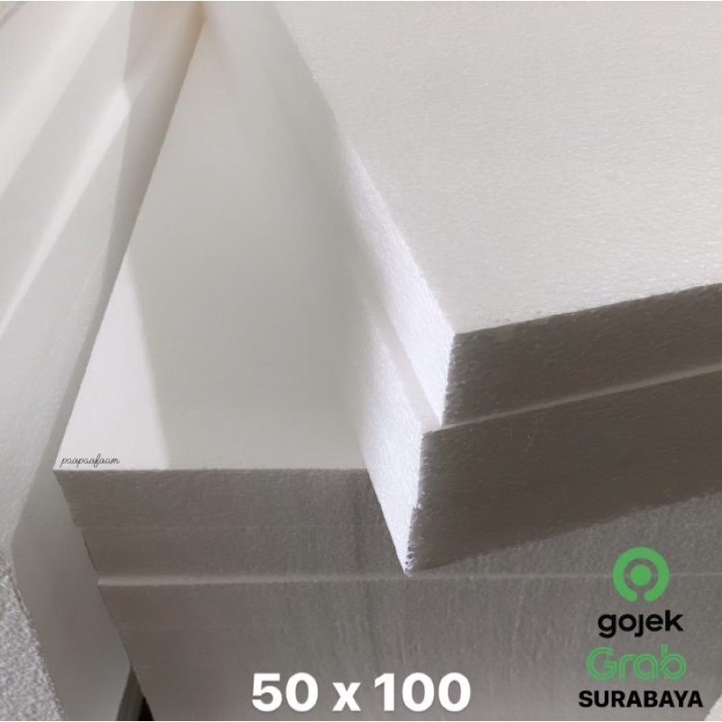 Jual Styrofoam Gabus Lembaran 50x100 cm tebal 1 cm (KHUSUS GOJEK/GRAB ...