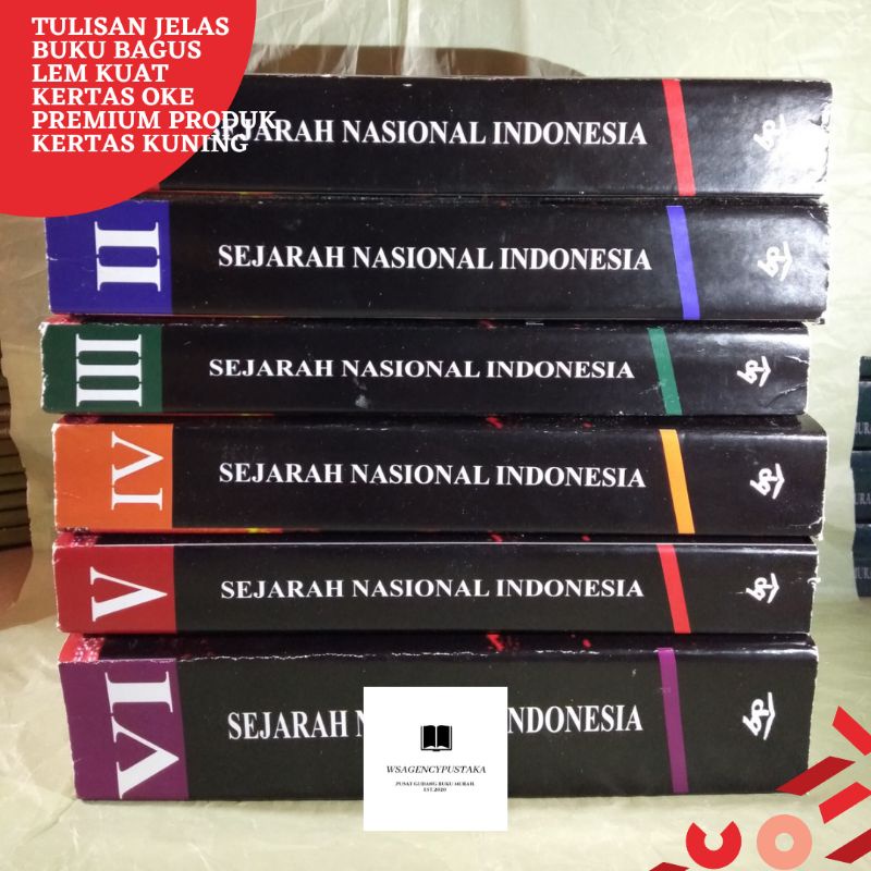 Jual BUKU SEJARAH NASIONAL INDONESIA JILID 1-6 SNI (HARGA SUDAH DAPAT 6 ...