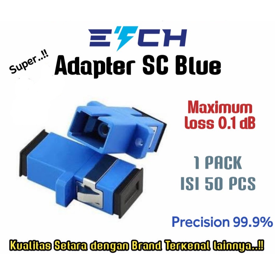 Jual Barrel Fiber Optic / Adapter Fiber Optic ETCH SC-UPC Isi 50 pcs ...