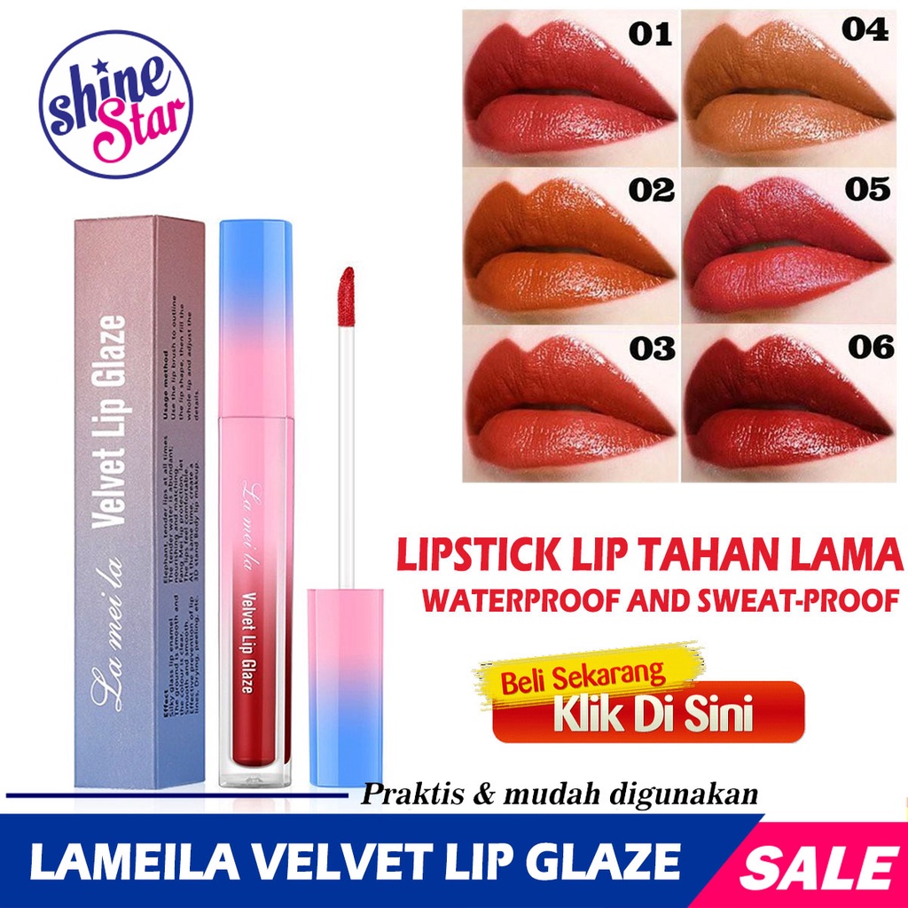 Jual Lipstik Matte Anti Air Dan Tahan Lama Lameila Velvet Lip Glaze