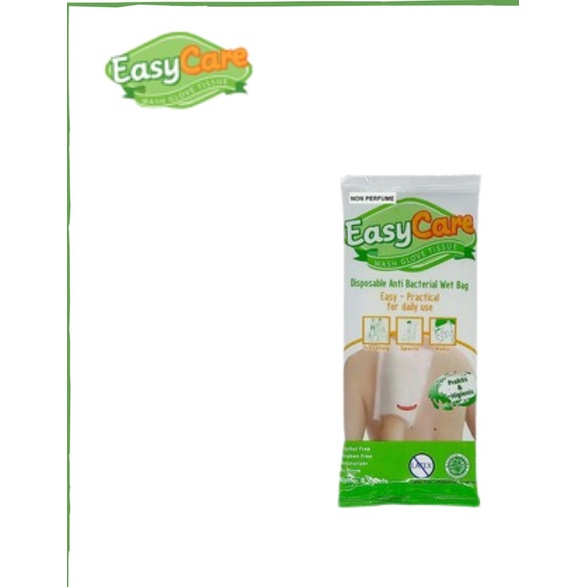 Jual Easy Care Wash Glove Tissue 4 Sheets / Washlap Sekali Pakai