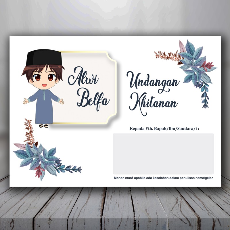 Jual UNDANGAN KHITANAN MURAH MODERN TERBARU CETAK UNDANGAN | Shopee