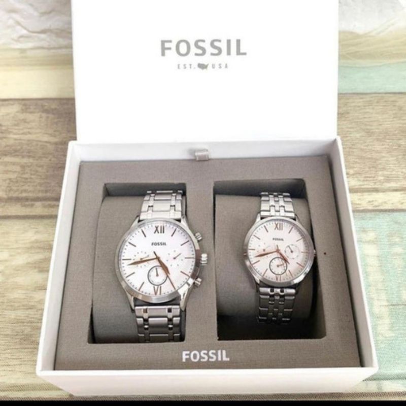 Jual JAM TANGAN COUPLE F O S S I L ORIGINAL BQ2468SET BQ 2468 SET Shopee Indonesia