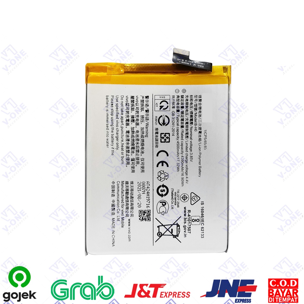 Jual QPP-B-H0 BATERAI BATTERY ORIGINAL VIVO B-H0 VIVO S1 | Shopee Indonesia