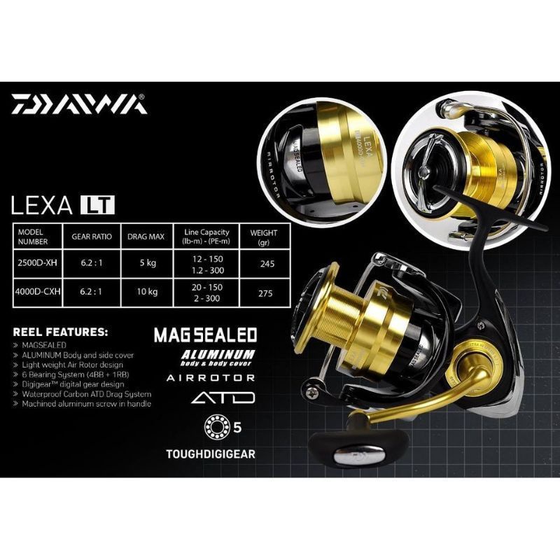 Jual Reel Daiwa LEXA | LT2000D-XH | LT2500D-XH | LT4000D-XH