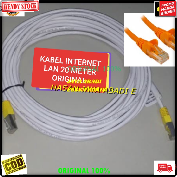 Jual G300 ORIGINAL KABEL LAN RJ45 METER UTP SCABLE KONEKTOR WIFI ...