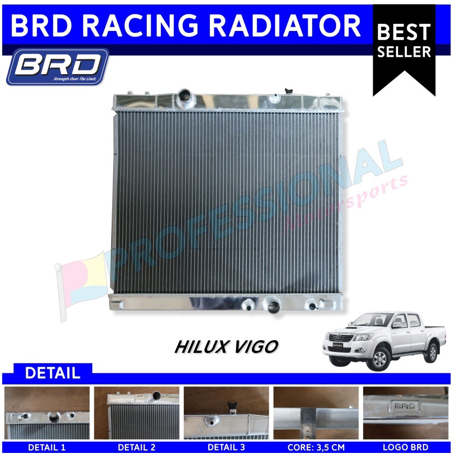Jual RADIATOR ALUMINIUM INNOVA FORTUNER HILUX VIGO 2KD BRD THAILAND ...
