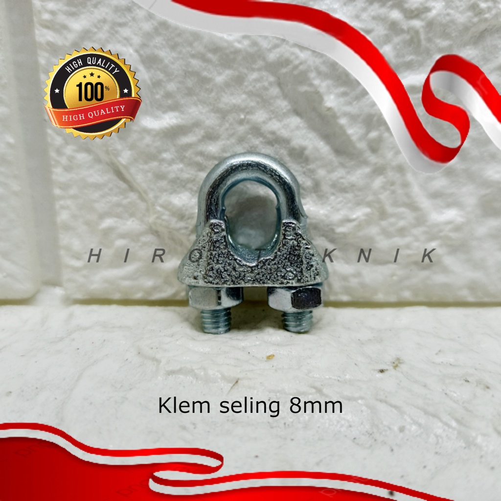 Jual Klem Seling 8mm 10mm Dan 12mm Wire Rope Clip Klem Kabel Baja