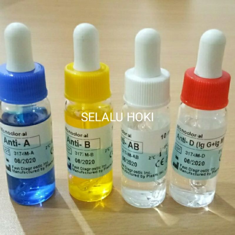 Jual Serum Golongan Darah A,B,AB Dan D Tes Golongan Darah Anti A, B, AB ...