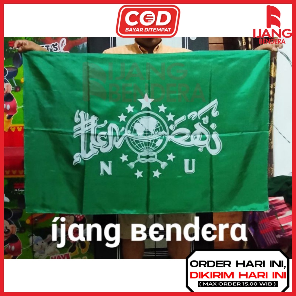 Jual Bendera Nu Nahdlatul Ulama 115 X 75 Cm Shopee Indonesia 0100