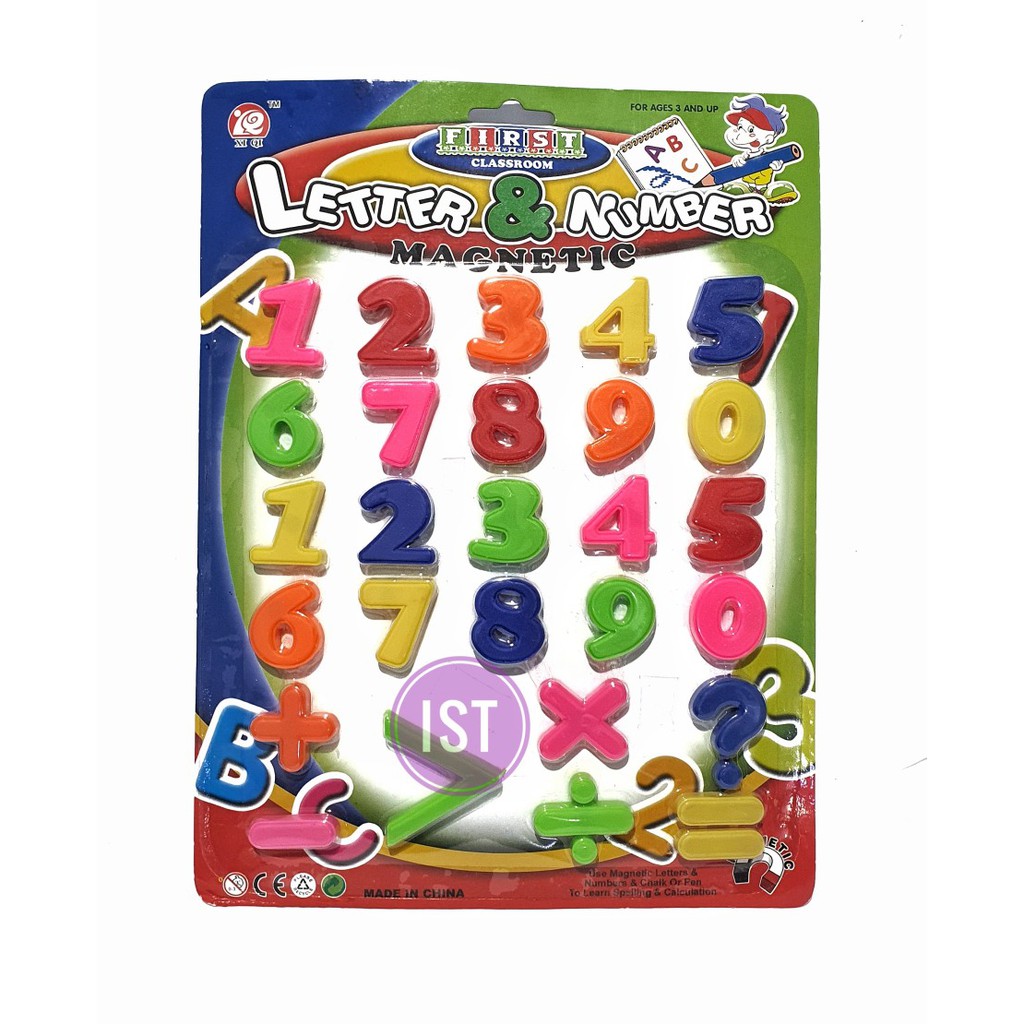 Jual mwn.toys Mainan Letter and Number Magnetic First Classroom ANGKA ...