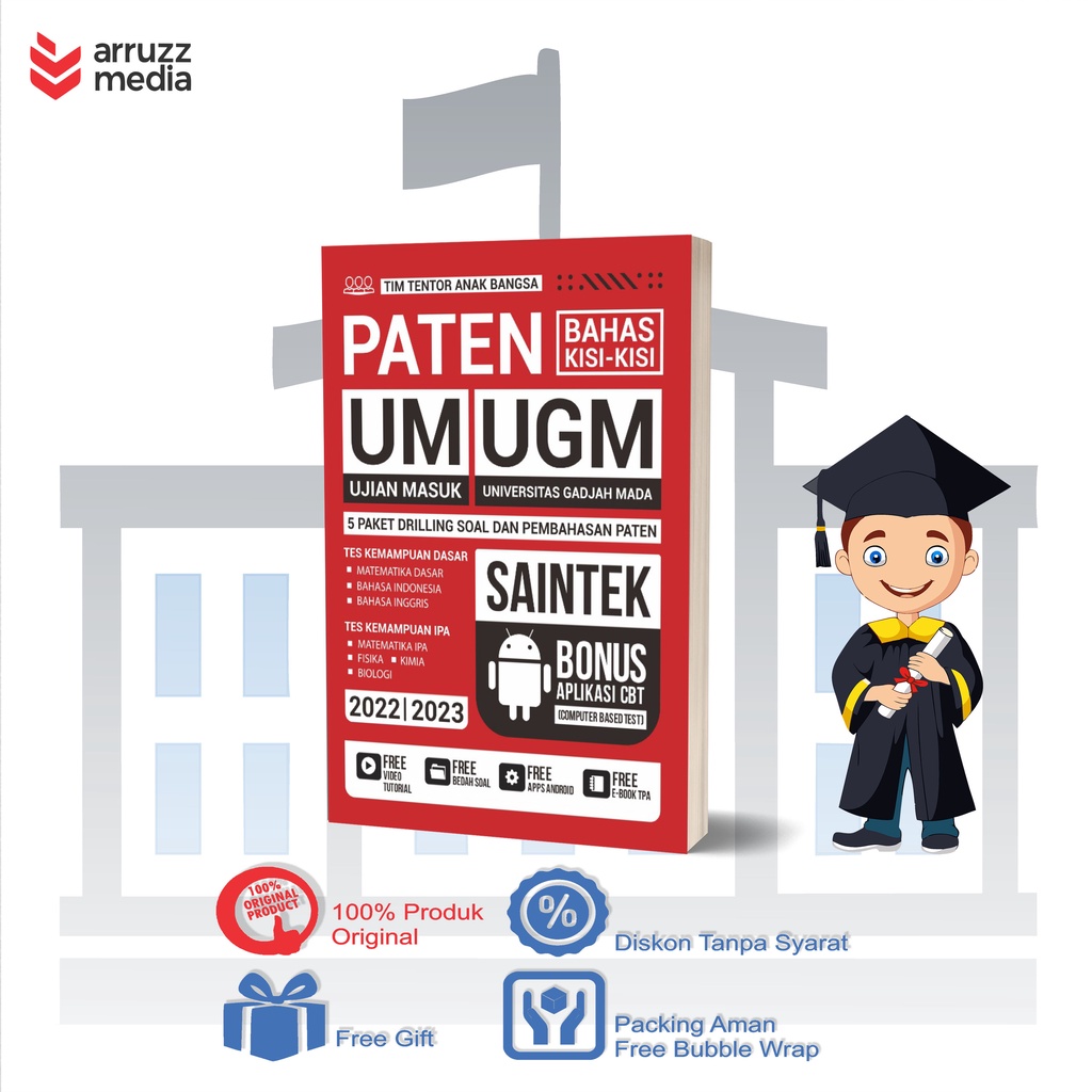 Jual Buku Ujian Masuk UGM SAINTEK 2022-2023 : Paten Bahas Kisi-Kisi UM ...