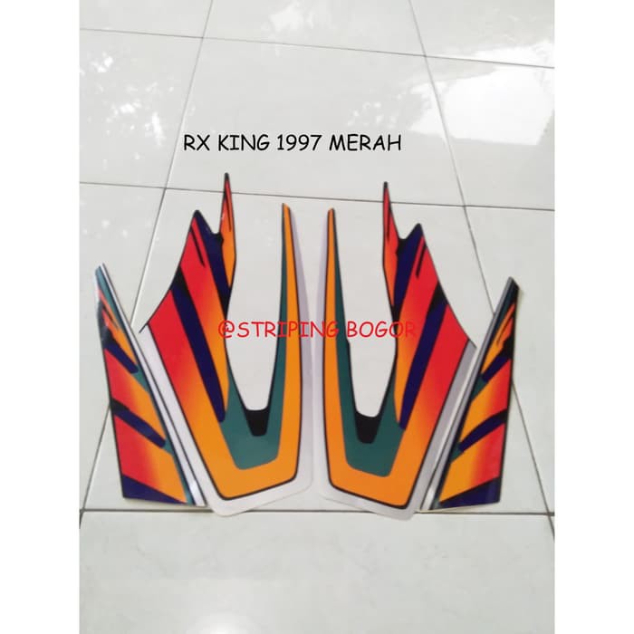 Jual Sticker Striping Motor Yamaha RX King 1997 Merah luwes | Shopee ...