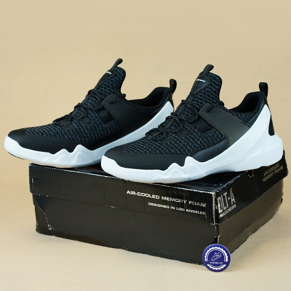 Sepatu Skechers DLT A Black 51883 Sepatu Sneakers Pria Original