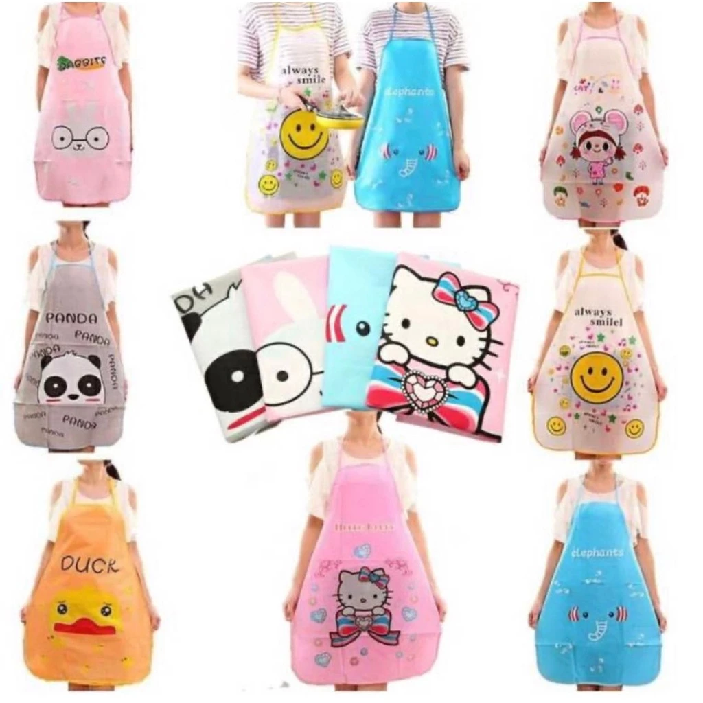 Celemek karakter / apron anak / celemek anti air / apron masak | AutoStock