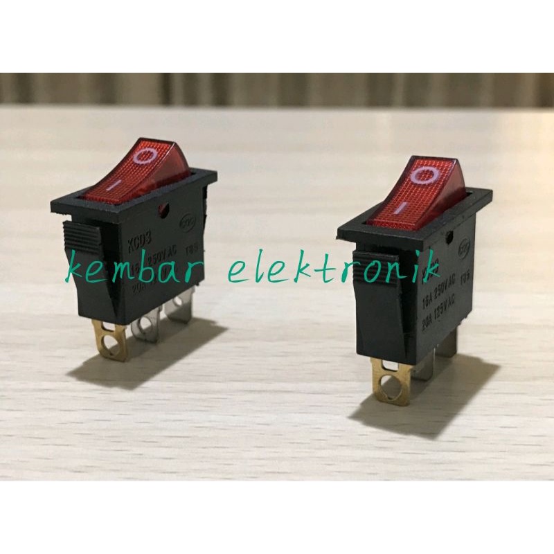 Jual Switch Rocker Saklar On Off Pin Kotak Gepeng V Shopee Indonesia