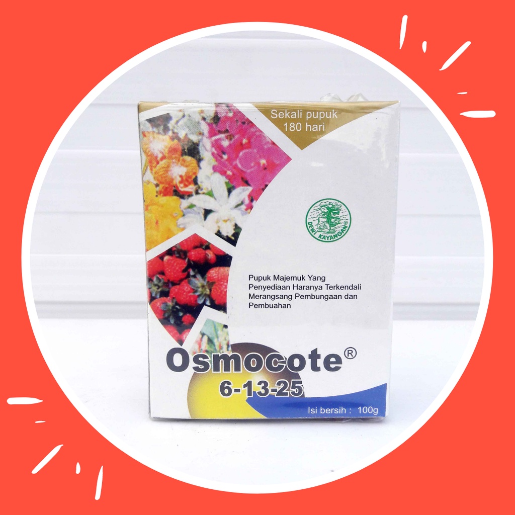 Jual Pupuk Osmocote Dekastar 6 13 25 Kemasan Pabrik 100 Gram Shopee