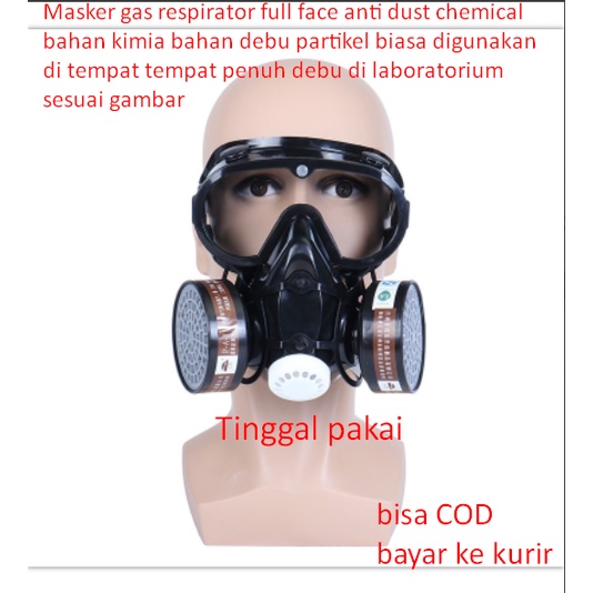 Jual Masker gas respirator full face anti dust chemical bahan kimia ...
