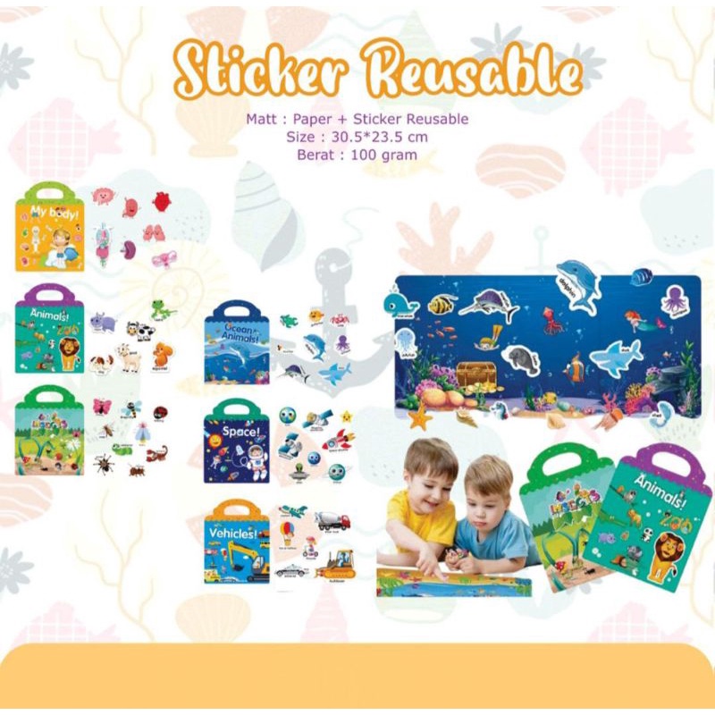 Jual BUKU STICKER REUSABLE | Shopee Indonesia