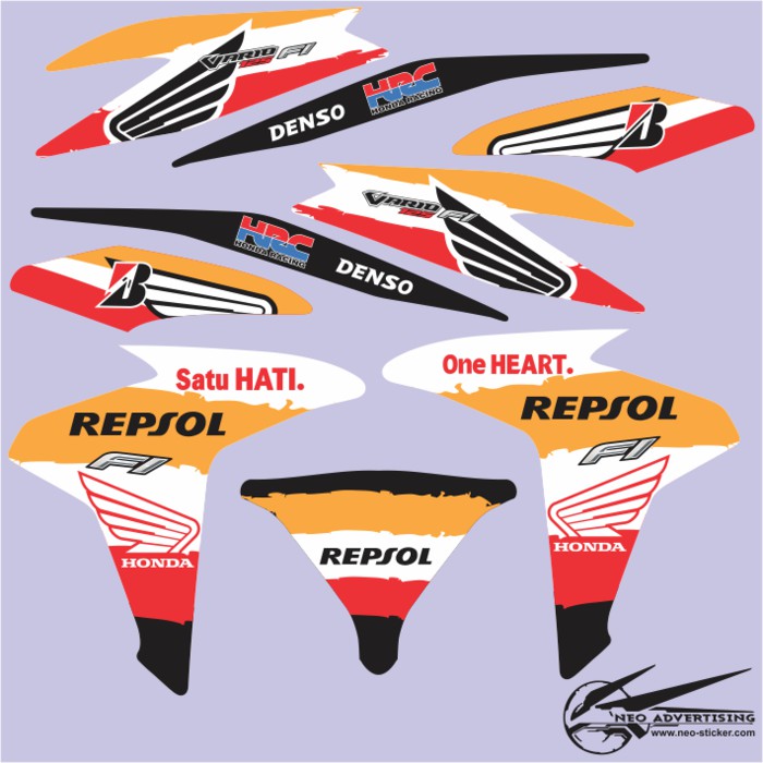 Jual Sticker Vario FI Striping Repsol | Shopee Indonesia