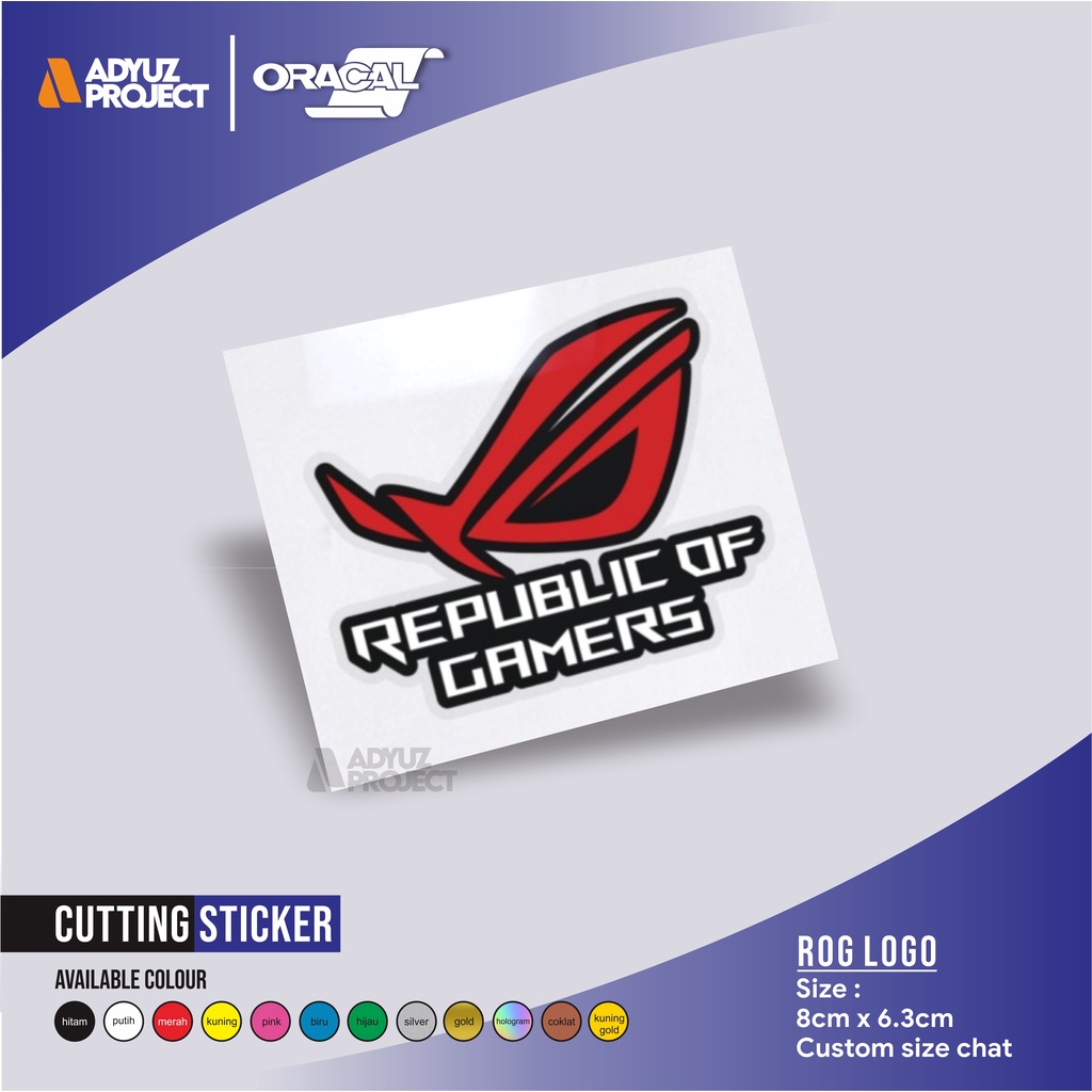 Jual ASUS ROG Cutting Stiker || stiker rog | Skin Laptop | Stiker Pc ...