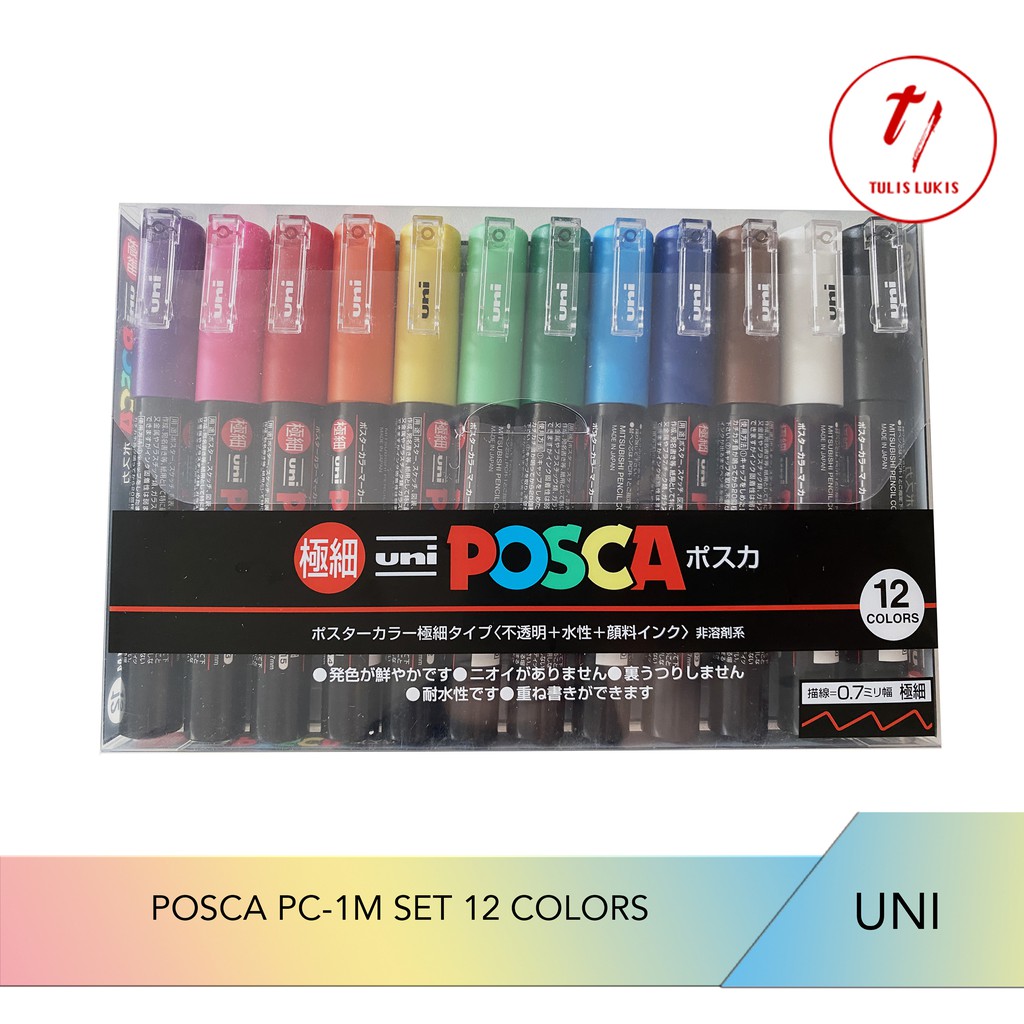 Set Di Penne Pennarelli Posca, PC 1M/3M/5M, Marcatori Di Arte A I - Foto 5