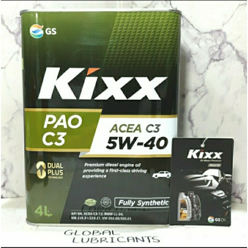 Jual Kixx PAO C3/ SN 5W-40 4 Liter Made in Korea (Oli 100% Fully ...