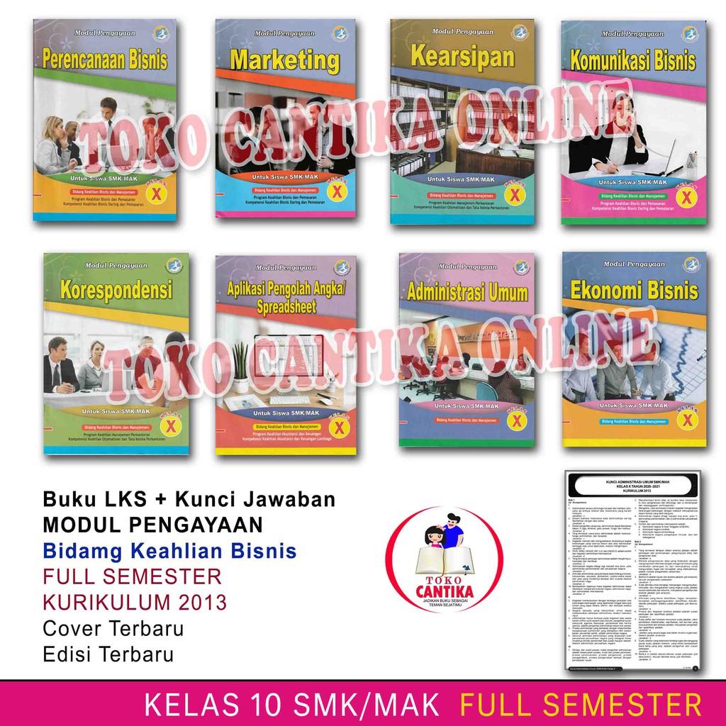 Jual Buku LKS DAN KUNCI JAWABAN KEAHLIAN BISNIS Kelas 10 SMK /MAK ...