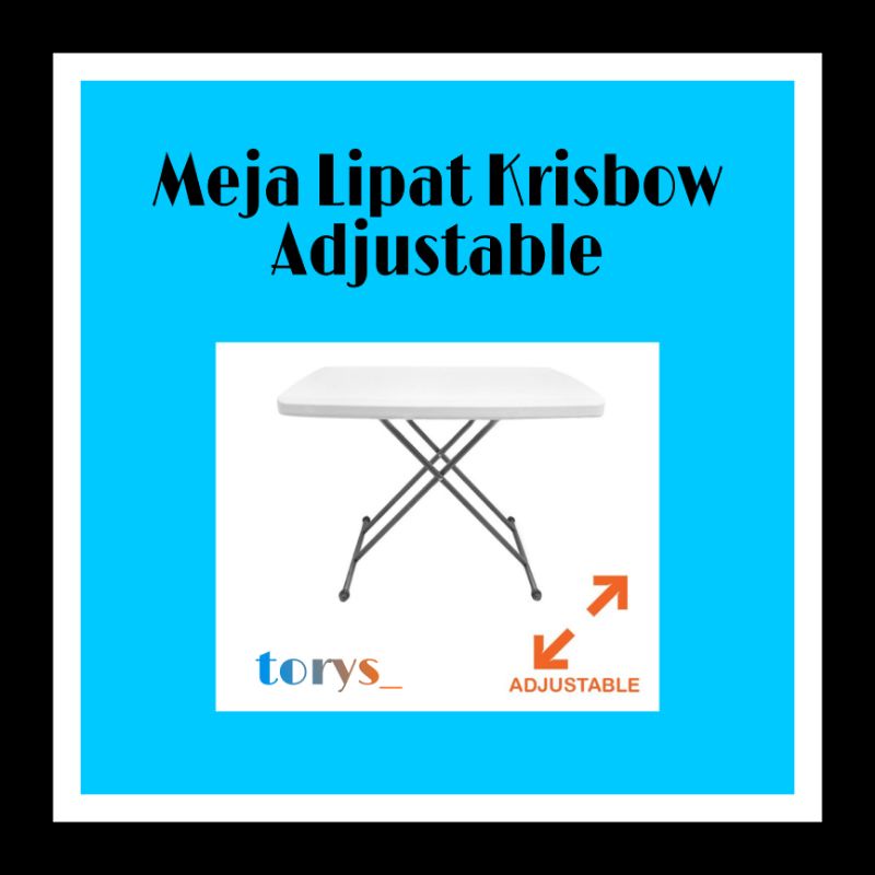 Jual Krisbow Meja Lipat Adjustable Meja Makan Meja Teras Meja